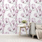 Delicate Pink Floral Watercolor White Wallpaper - MAIA HOMES