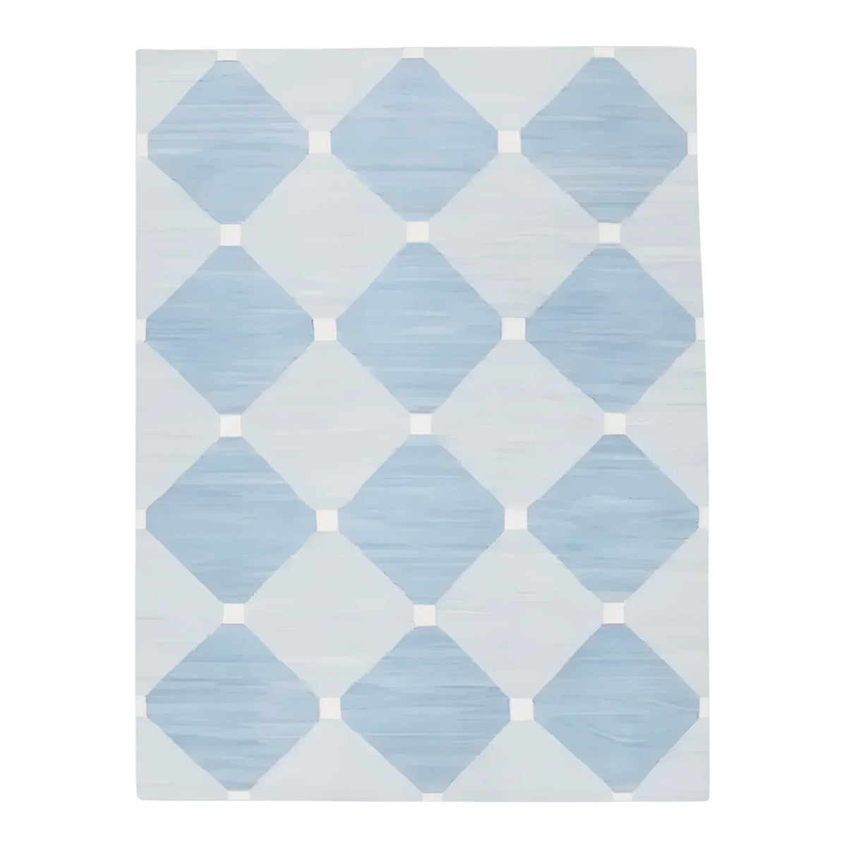 Diamond Blue Classic Dhurrie Cotton Rug
