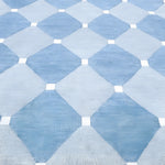 Diamond Blue Classic Dhurrie Cotton Rug - 1001 KNOTS