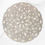 Mud grey diamond bone inlay end table, detail