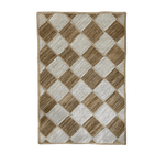 Diamond Checker Jute Rug - Natural and White