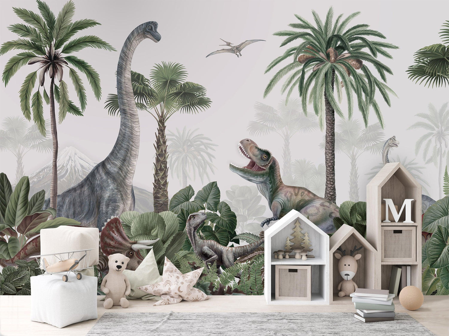 Dino Jive Wallpaper Mural