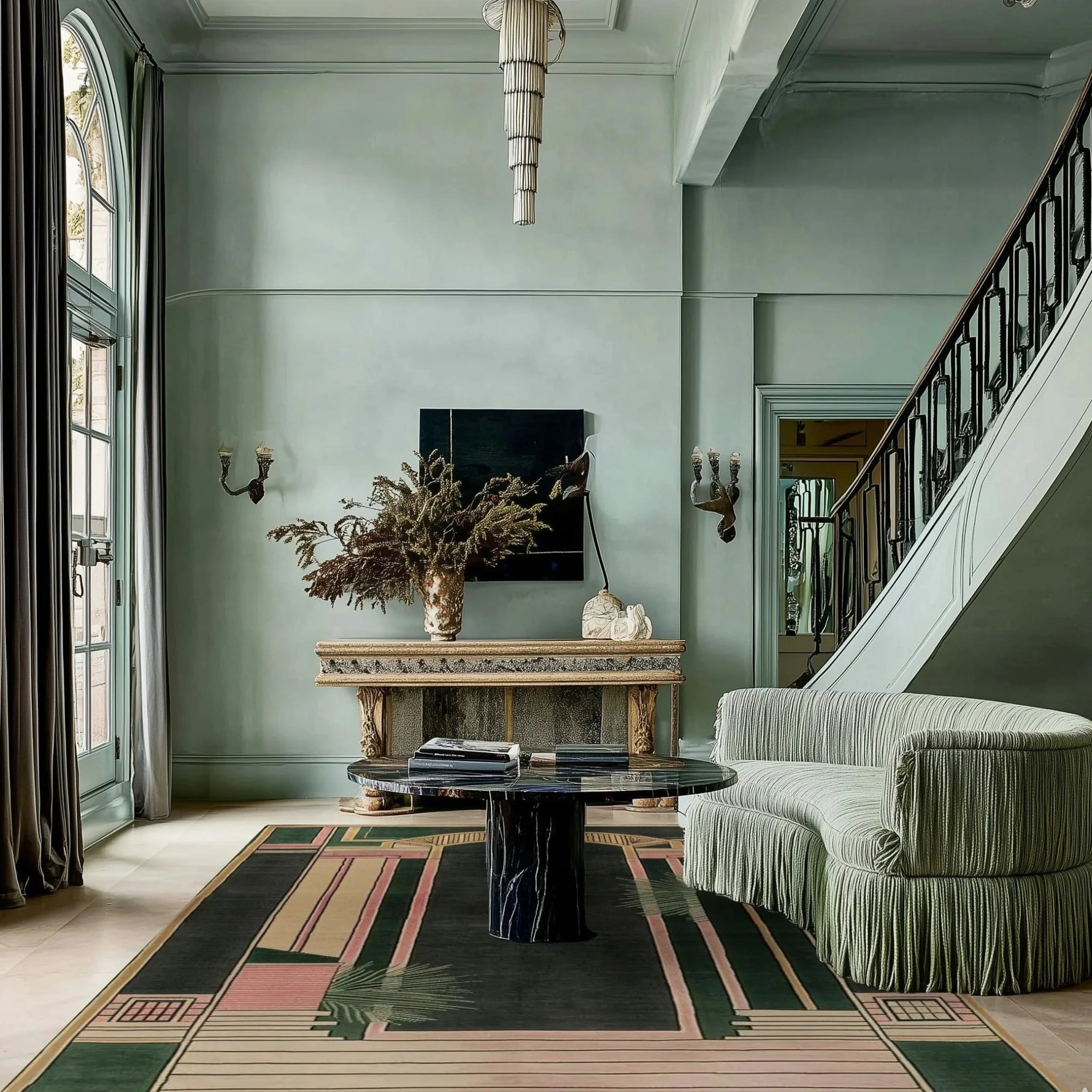 Dragon Gate Realm Hand Tufted Wool Rug