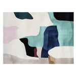 Dream Coast Layers Hand Tufted Rug showcasing an abstract design with vibrant colors, ideal for contemporary spaces. This 8x10 wool area rug is perfect for living rooms, adding a touch of modern elegance.