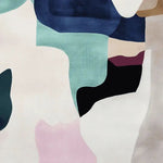 Top view of the Dream Coast Layers Hand Tufted Area Rug showcasing its contemporary abstract design with bold colors and soft wool texture, perfect for rugs for living room or as a centerpiece in an 8x10 living room space.