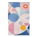 The Dreamscape Patch Play Hand Tufted Rug is a vibrant and contemporary area rug featuring an abstract design with bold, colorful circles and shapes. Perfect for large living rooms, this wool rug adds a modern flair to any living room area.