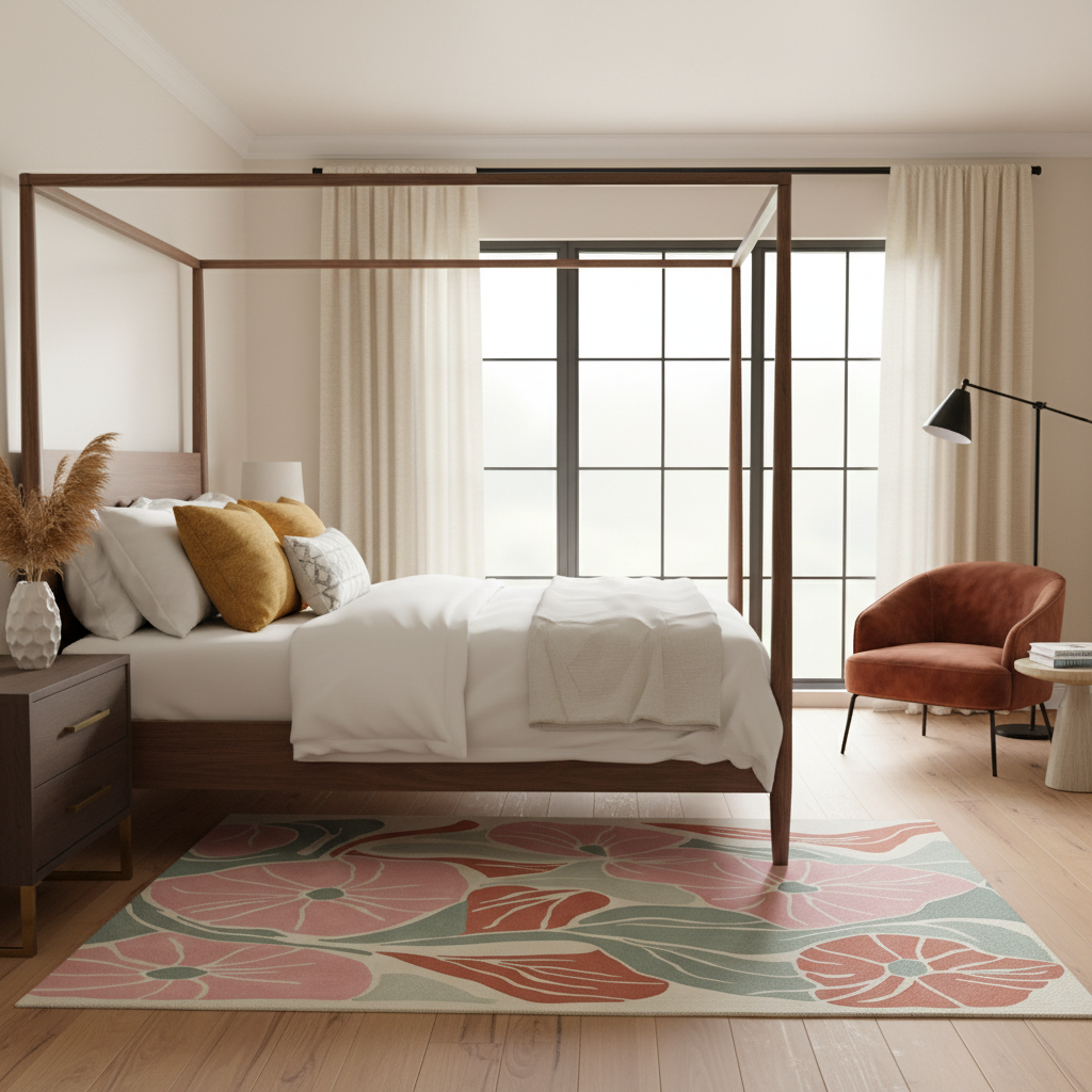Dreamy Bloom Flow Hand Tufted Rug