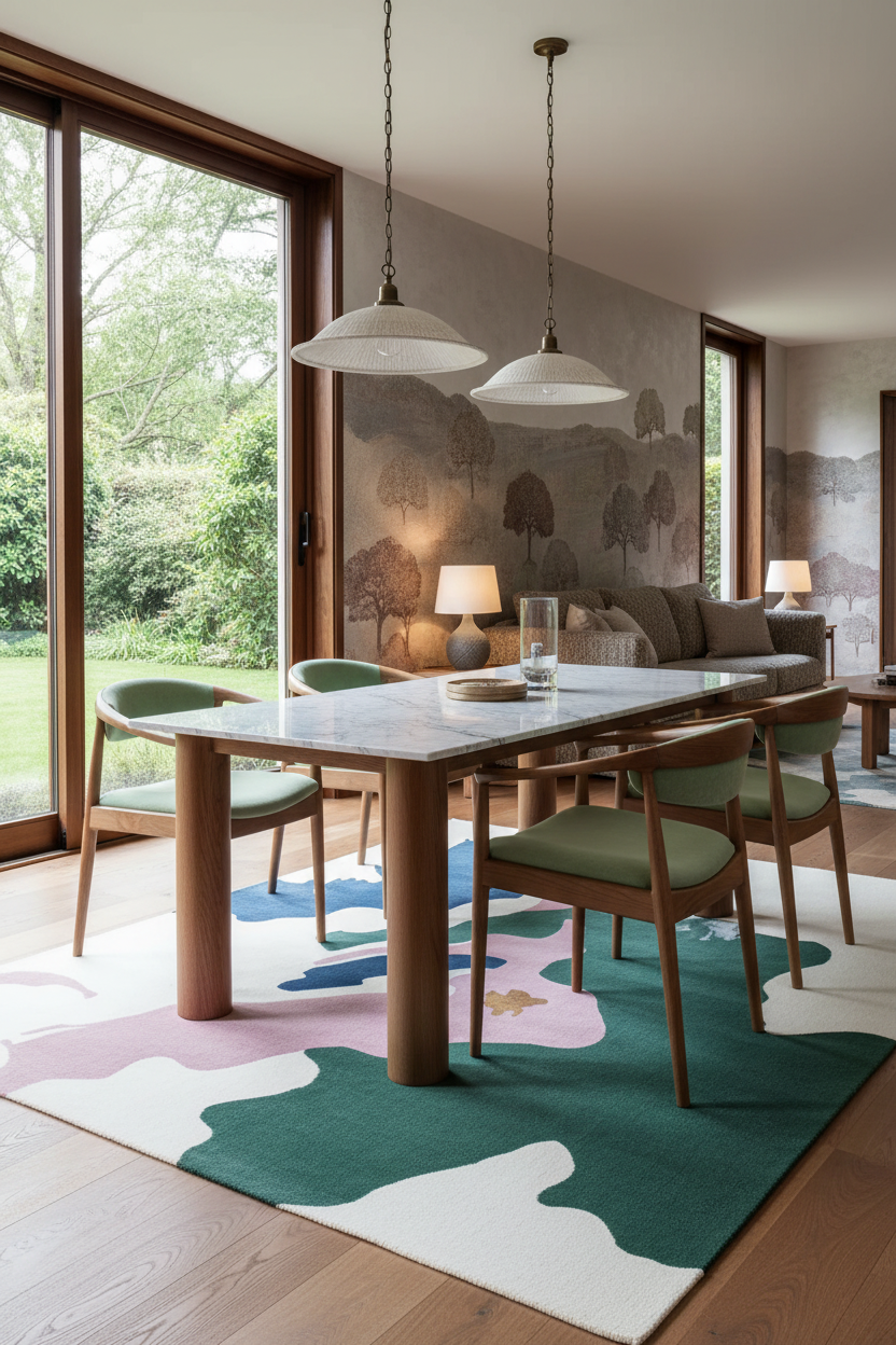 Earth Tone Poise Hand Tufted Rug