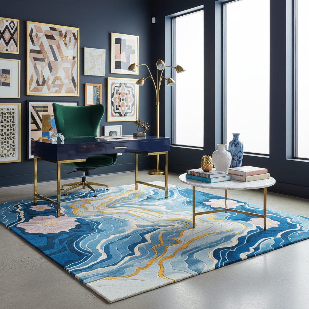 Ebb and Bloom Hand Tufted Wool Rug