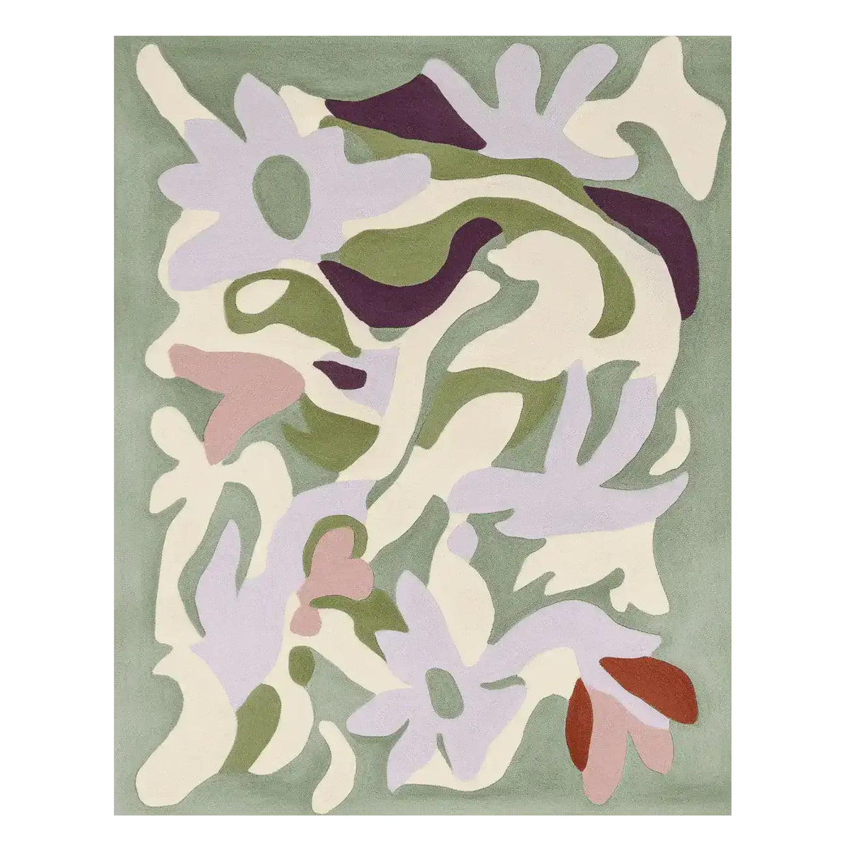The Echo of Spring Hand Tufted Area Rug showcases a vibrant abstract floral design in pastel and earthy tones. This contemporary rug is perfect for adding a touch of elegance to your living space. Ideal for large living rooms, this 8x10 wool rug combines style and comfort, making it a standout piece among living room rugs.