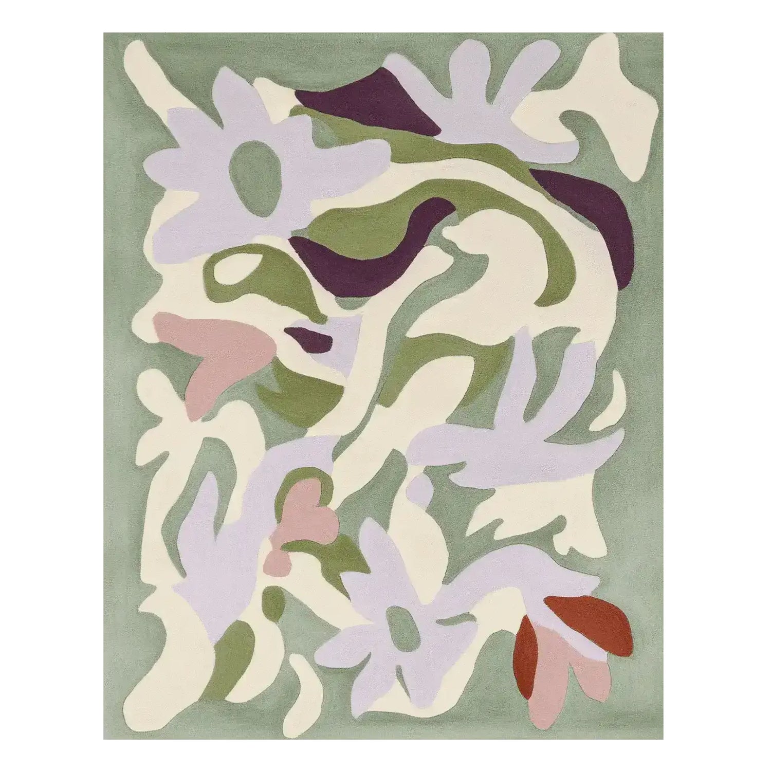 The Echo of Spring Hand Tufted Area Rug showcases a vibrant abstract floral design in pastel and earthy tones. This contemporary rug is perfect for adding a touch of elegance to your living space. Ideal for large living rooms, this 8x10 wool rug combines style and comfort, making it a standout piece among living room rugs.