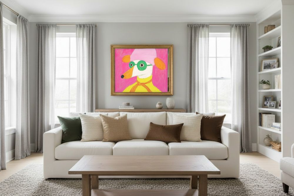 Framed room mockup - gold