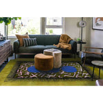 Edged Valley of the Suns Hand Tufted Wool Rug - Chartreuse