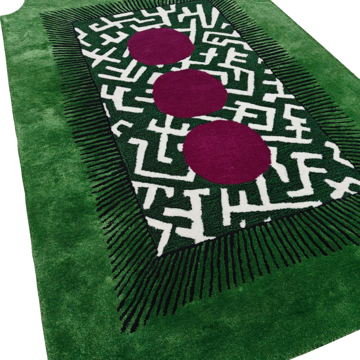 Edged Valley of the Suns Hand Tufted Wool Rug - Green