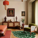 Elephant Ear Shaped Hand Tufted Wool Rug