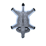 Charming elephant-shaped tufted wool rug in blue, perfect for adding a playful touch to your living room. This unique area rug is ideal for those seeking large living room rugs with a blend of creativity and comfort.