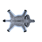 A charming elephant-shaped wool rug in blue, perfect for adding a playful touch to your living room. This area rug features detailed tufting and a unique design, ideal for large living room spaces.