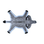 A charming elephant-shaped wool rug in blue, perfect for adding a playful touch to your living room. This area rug features detailed tufting and a unique design, ideal for large living room spaces.