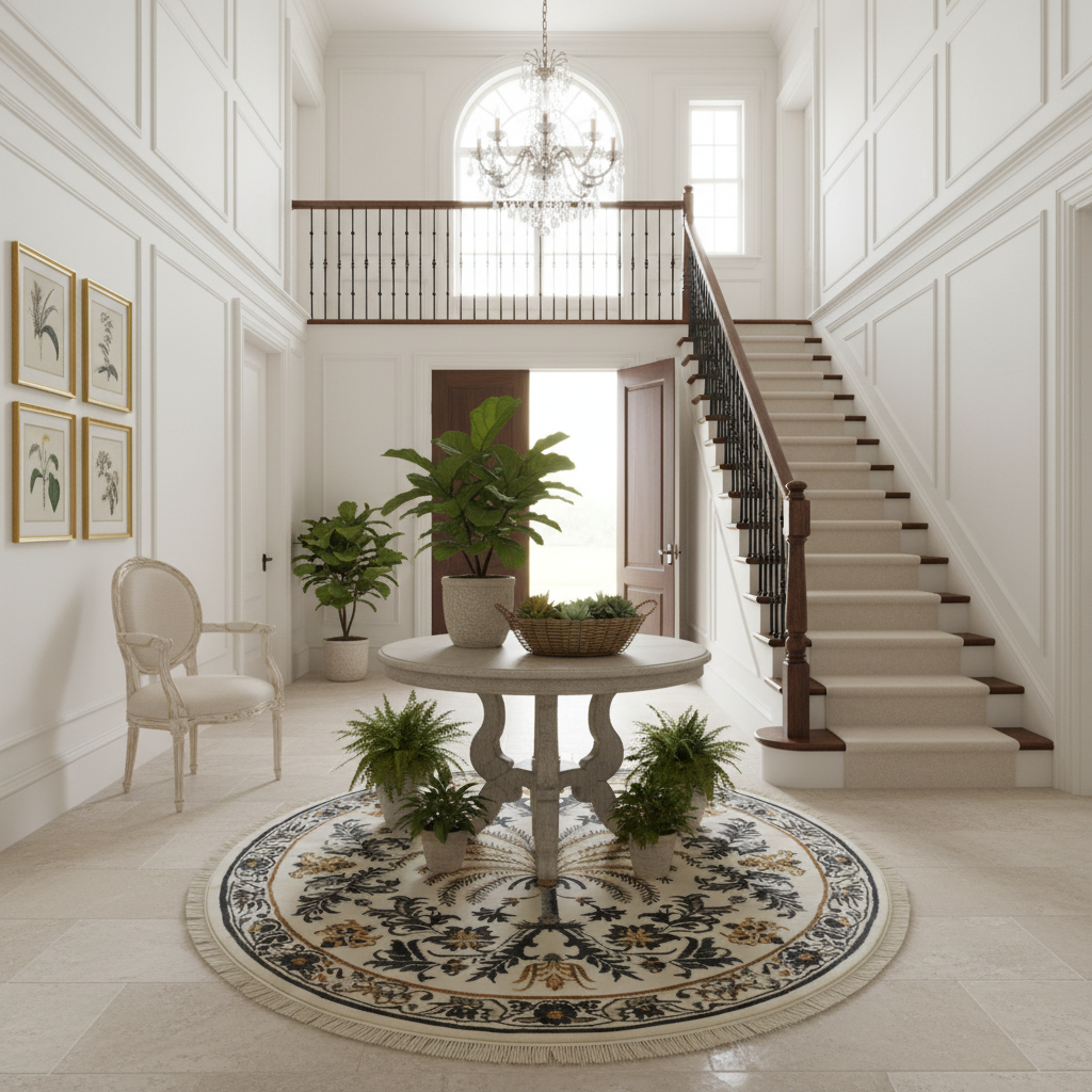Elysian Palm Knotted Wool Rug
