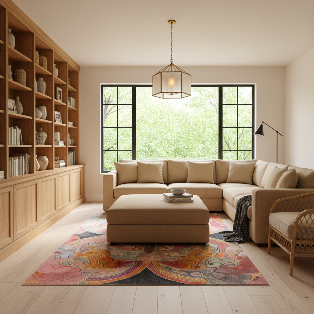 Elysian Whirls Hand Tufted Wool Rug