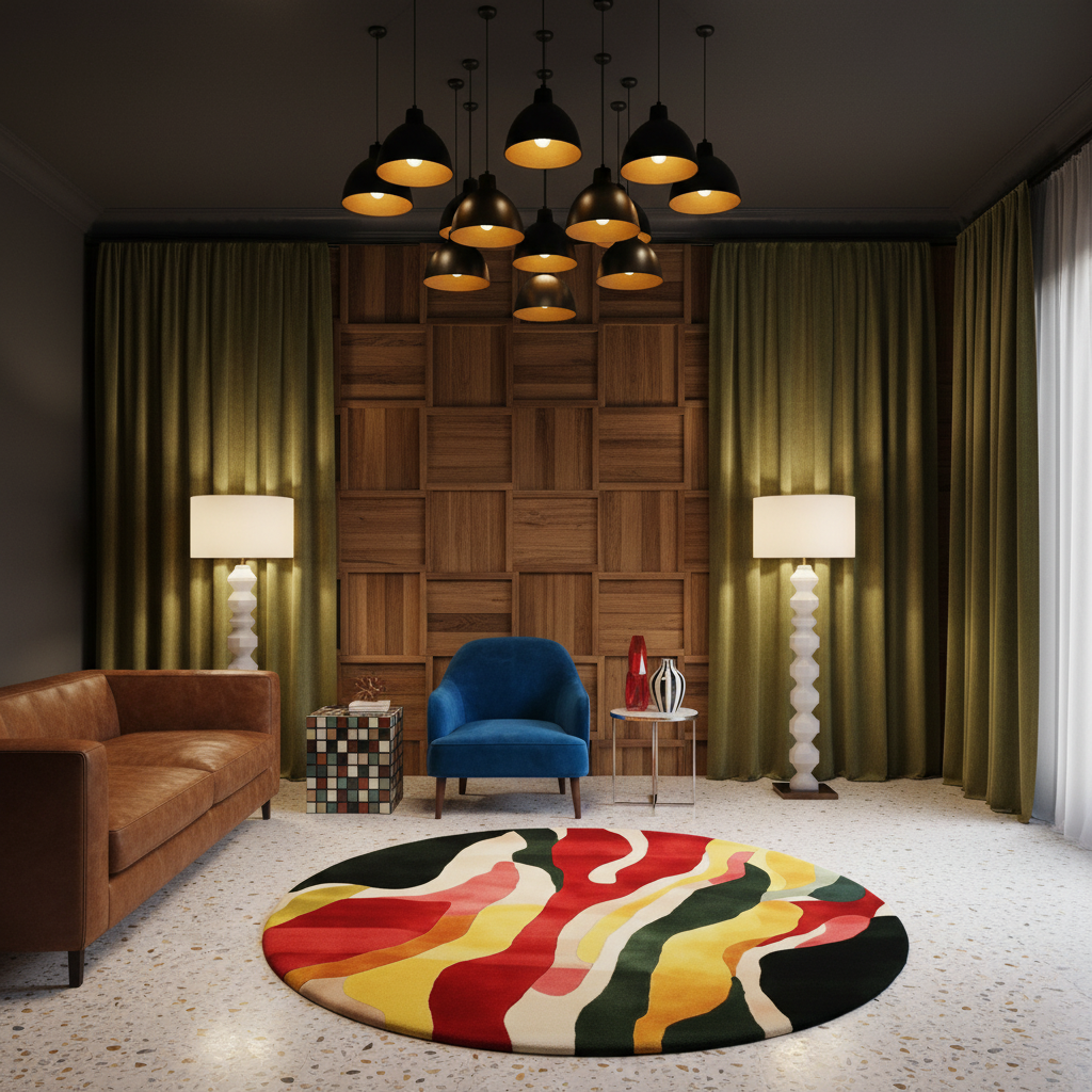 Ember Waves Hand Tufted Rug