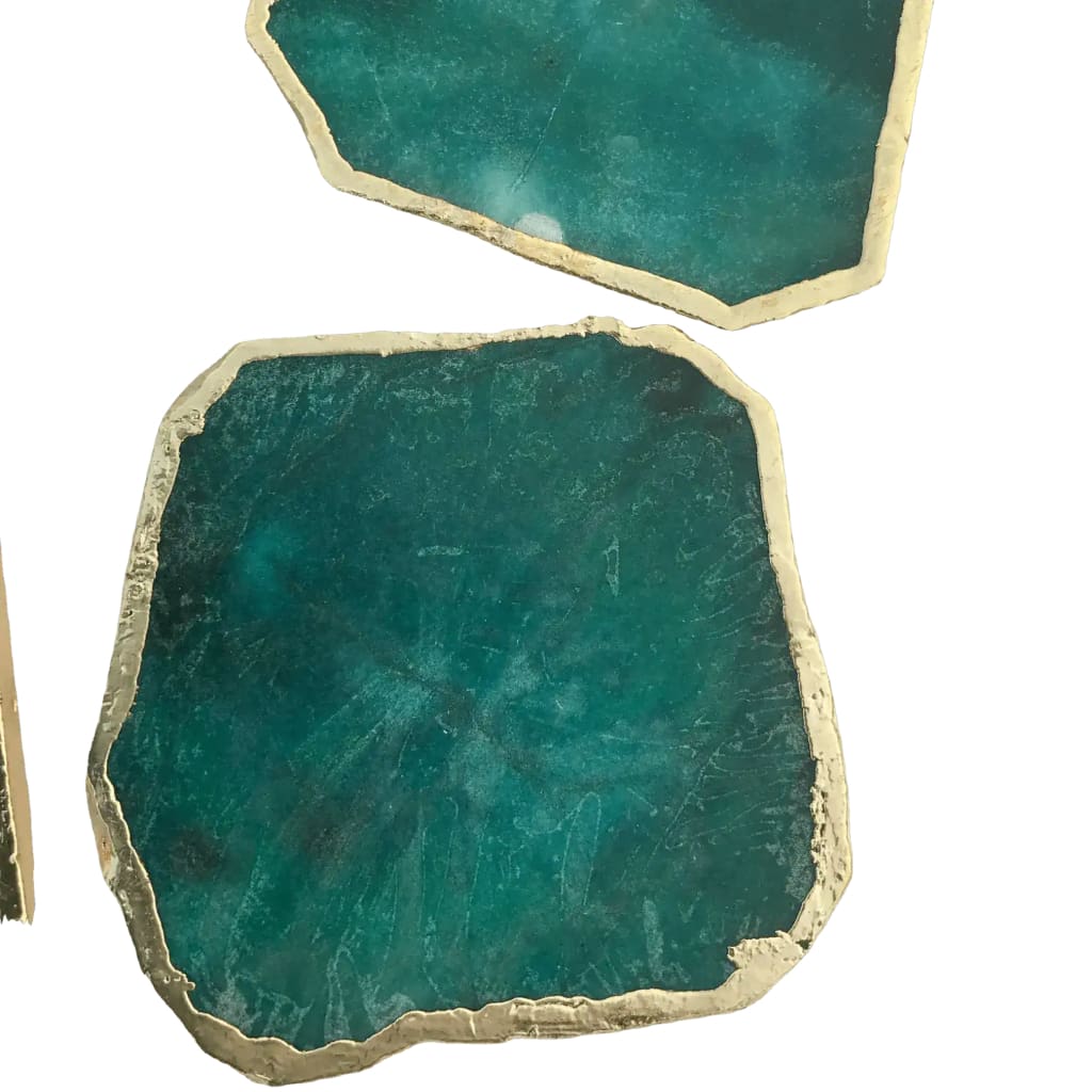 Emerald Green Agate Aventurine Coaster Set of 4