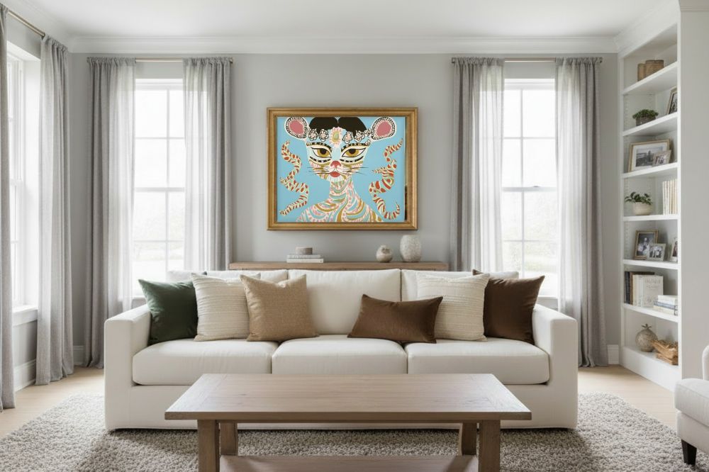Framed room mockup - gold