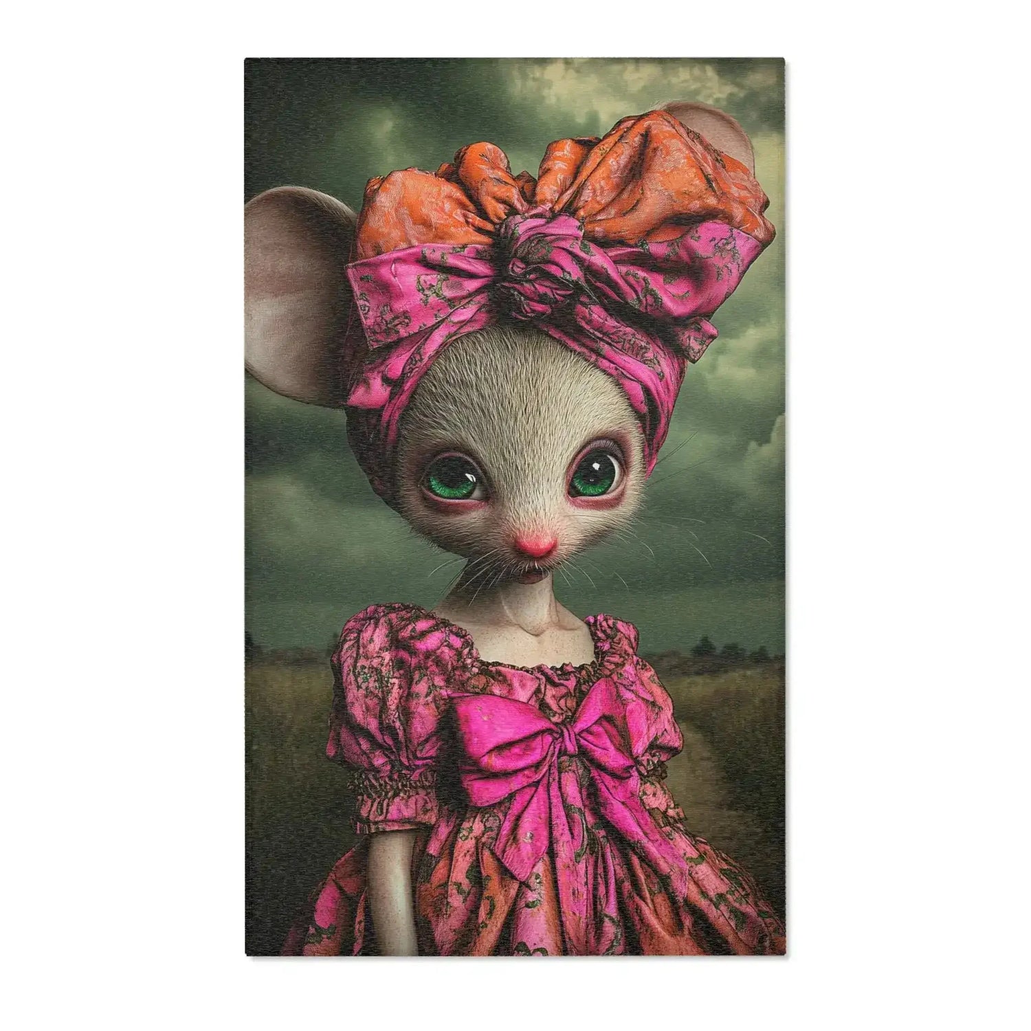 Enchanted Mouse Elegance Art Nouveau Rug