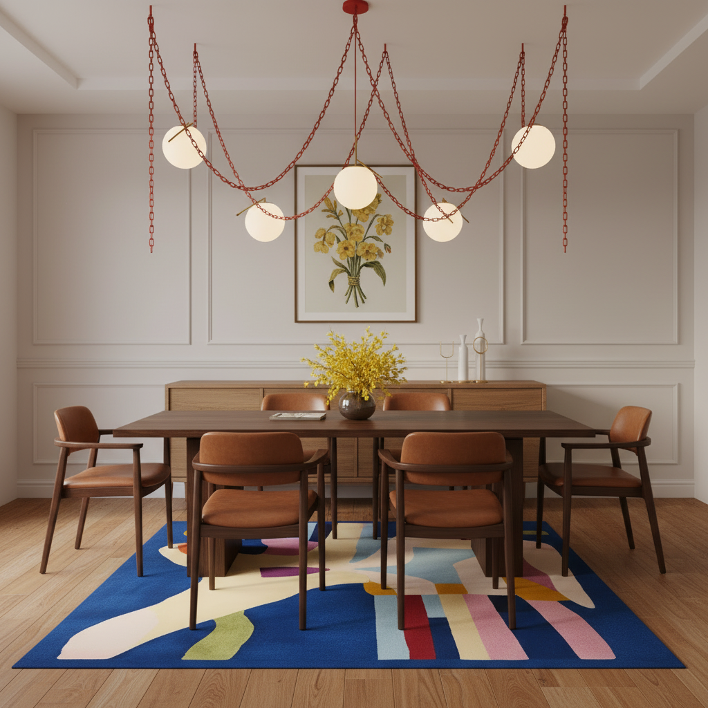 Eroded Lightscape Veil Hand Tufted Rug
