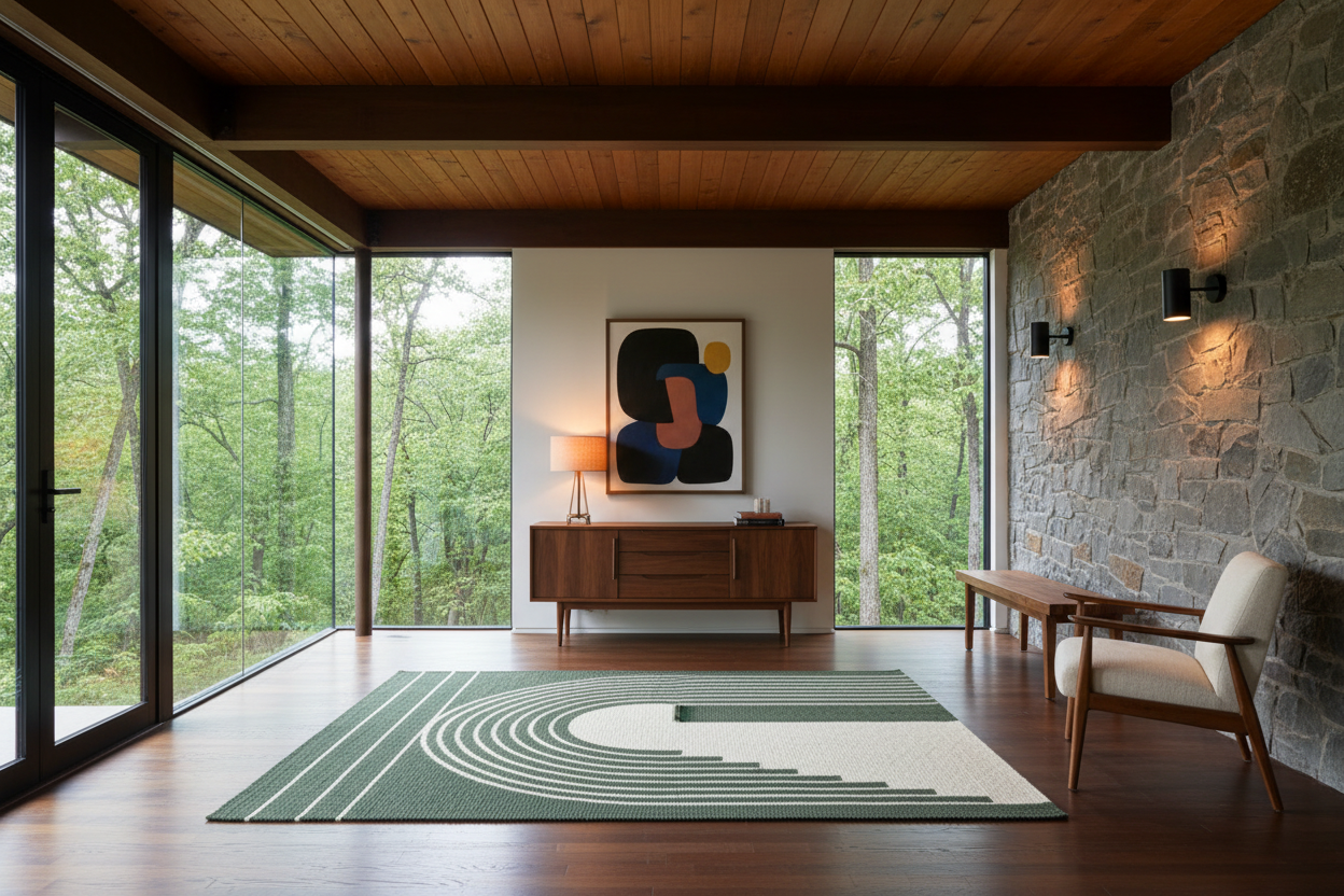 Eternal Echoes Veil Knotted Wool Rug