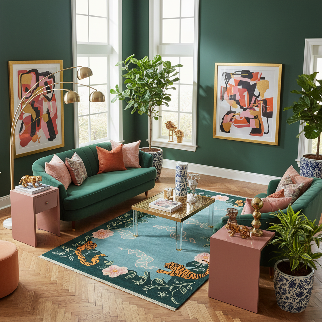 Ethereal Blossom Drift Hand Tufted Wool Rug