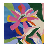 Vibrant Ethereal Garden Song Hand Tufted Area Rug showcasing a contemporary floral design. This colorful wool rug is perfect for adding a splash of color to large living rooms.