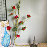 Extra Large White Azalea Flower Branch Red