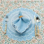 Beige Bliss with White Trim Placemats