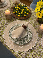 Beige Bliss with White Trim Placemats