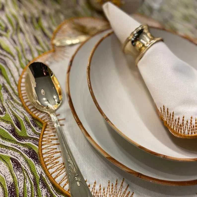 Golden Trim Harmony Placemats