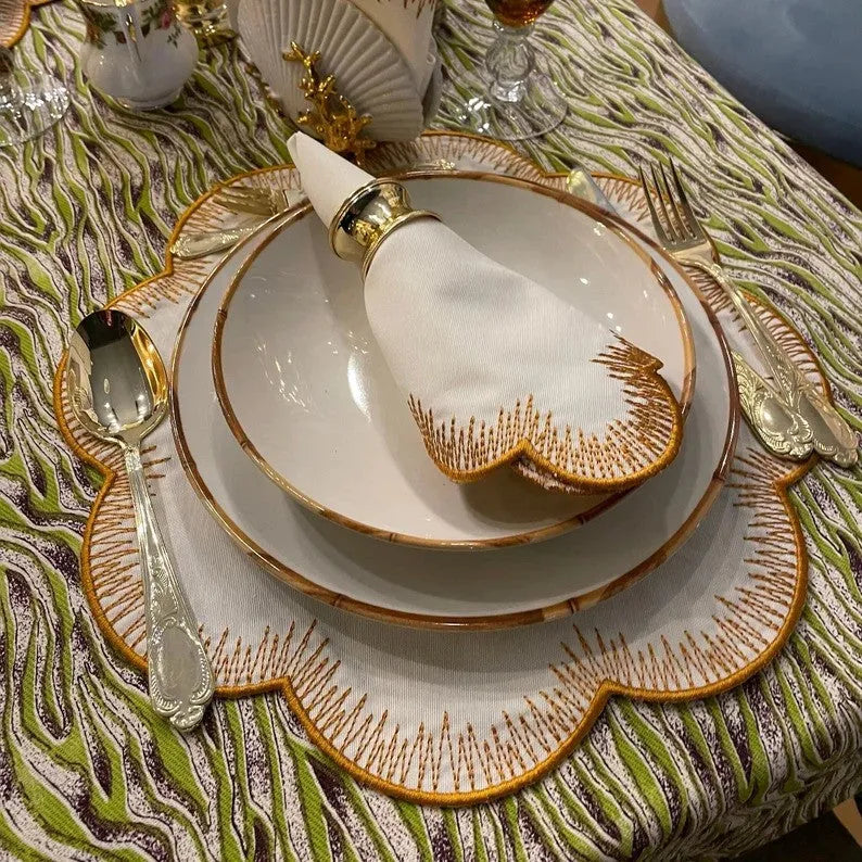 Golden Trim Harmony Placemats