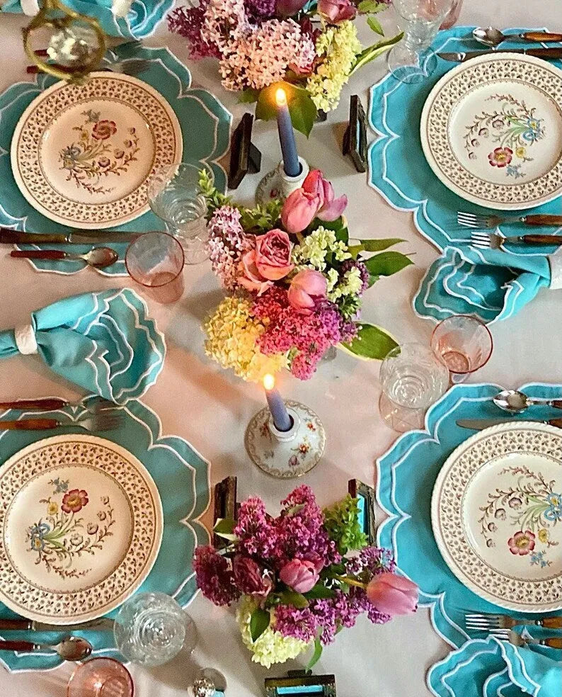 Turquoise Blossom Placemats