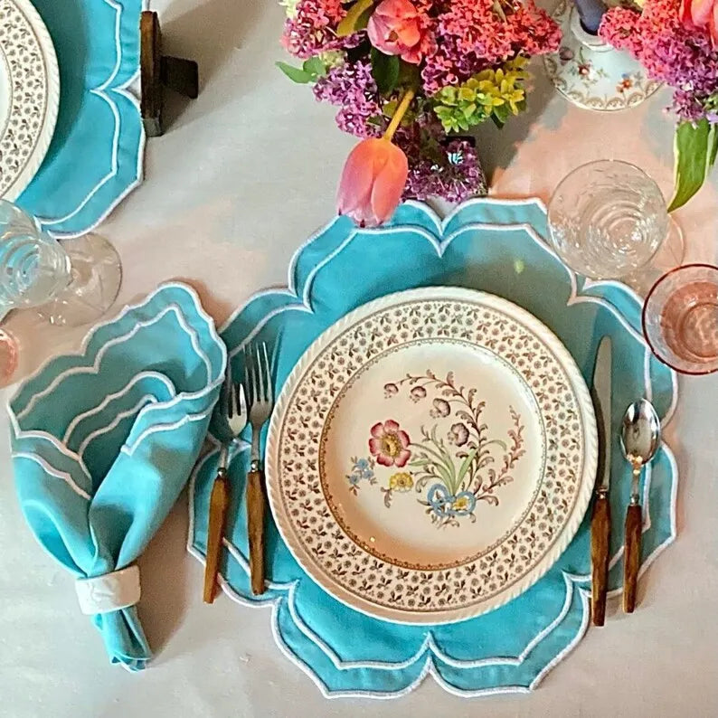 Turquoise Blossom Placemats