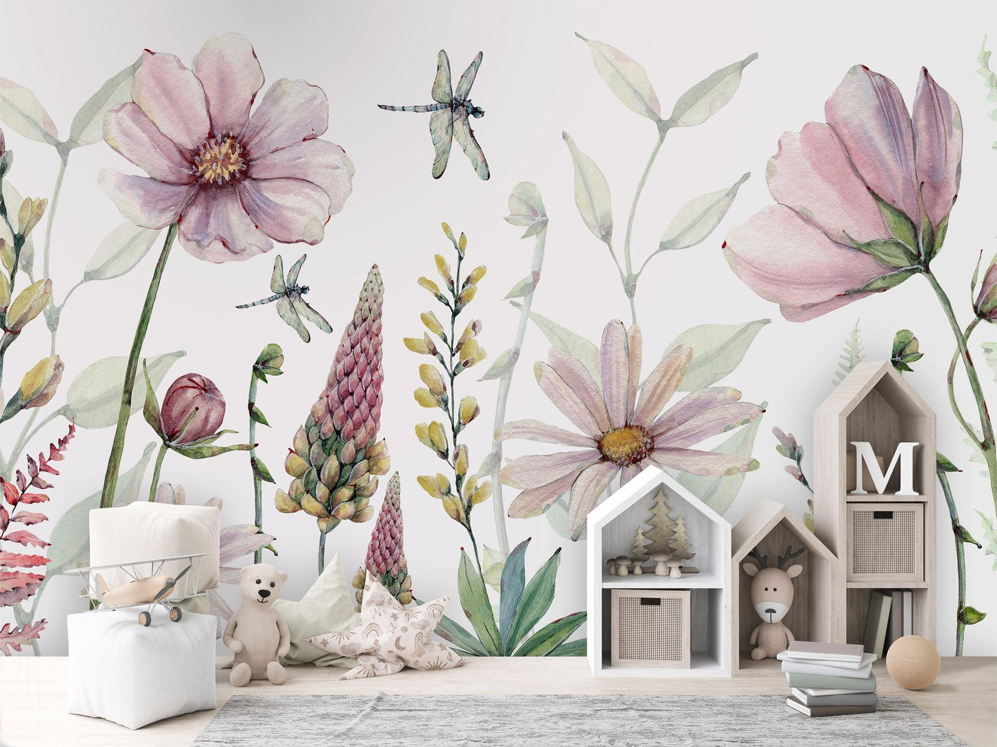 Fabulous Flowers Wallpaper Mural - MAIA HOMES