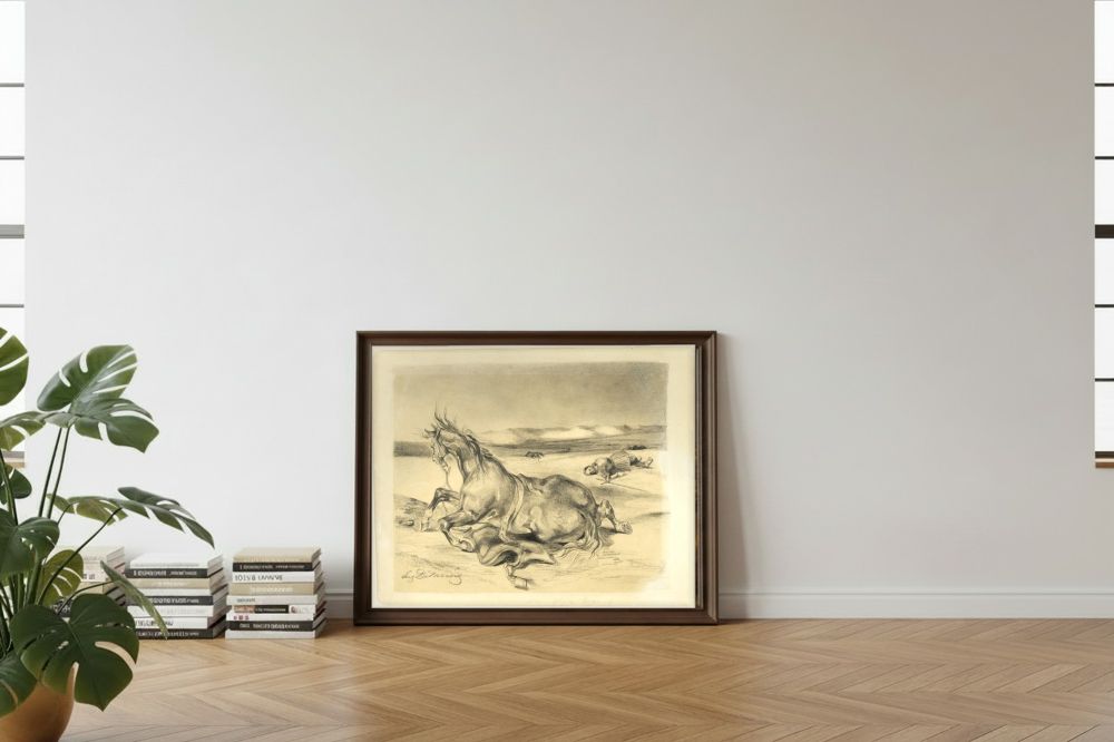 Framed room mockup - leaning