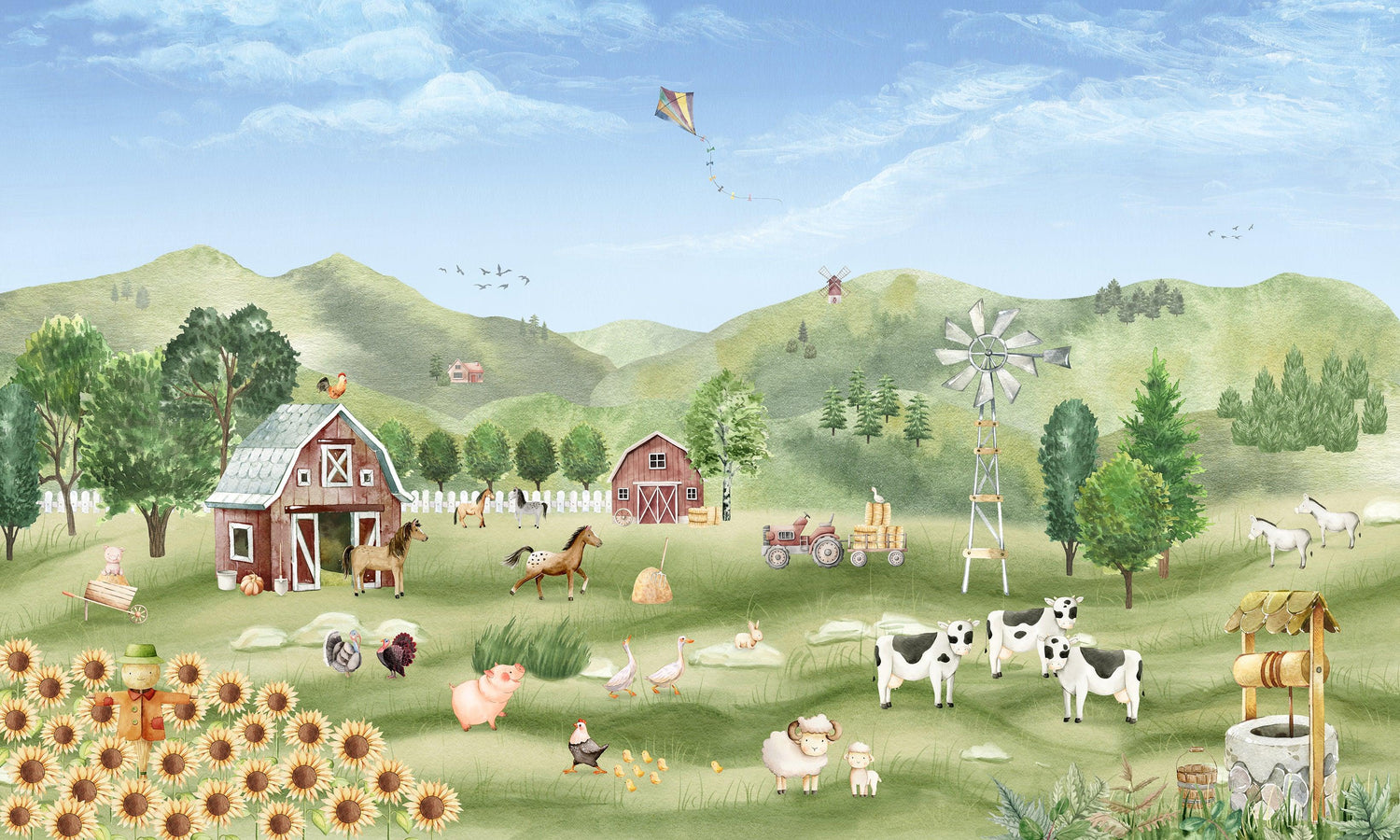 Farm Joy Wallpaper Mural