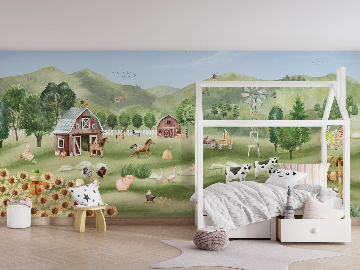 Farm Joy Wallpaper Mural