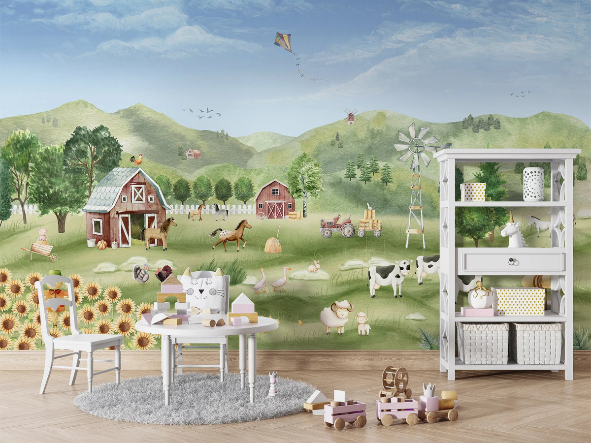 Farm Joy Wallpaper Mural