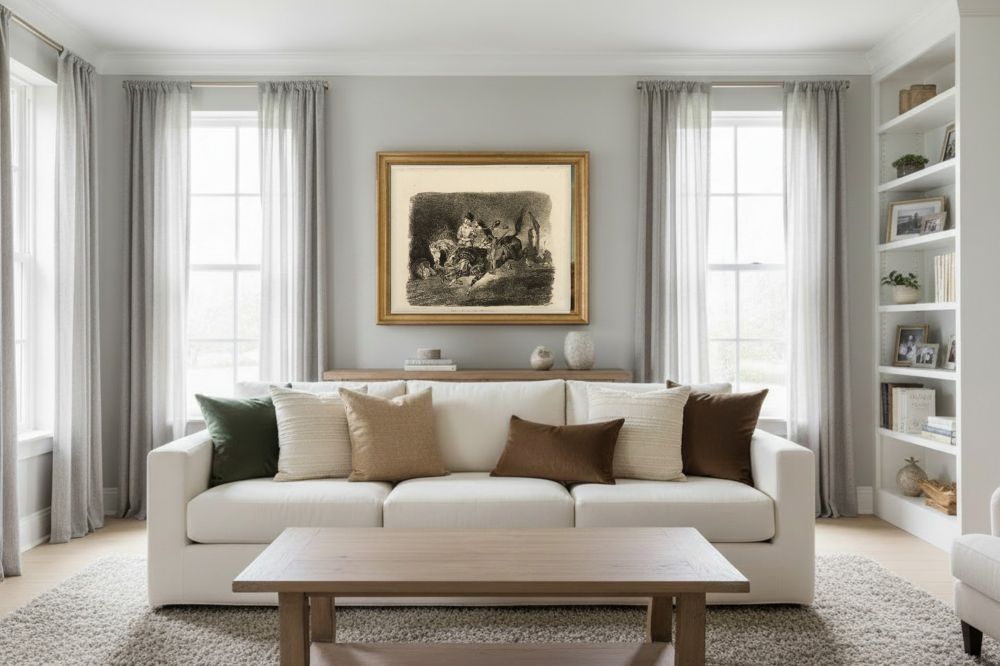 Framed room mockup - gold