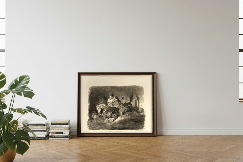 Framed room mockup - leaning