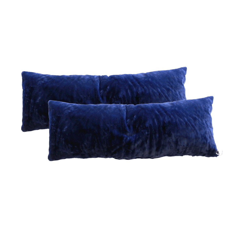 Faux Fur Body Pillow Covers Set of 2 Royal Navy Blue 21 x 54