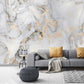 Faux Gold and Marble Abstract Art Wall Mural 