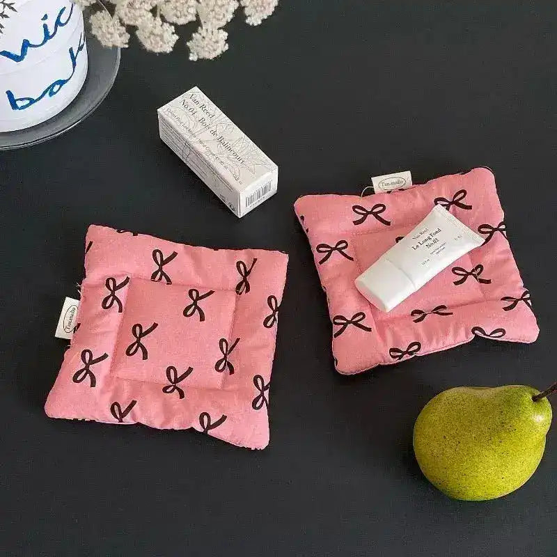 Feminine Bow Cotton Coaster - MAIA HOMES
