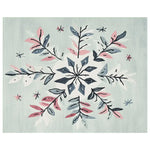 Festive Snowflake Hand Tufted Area Rug featuring a beautiful snowflake design with pastel colors, perfect for adding warmth and style to your living room. This wool rug is a stunning choice for those seeking elegant and cozy area rugs for living room decor.